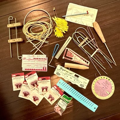 Vintage Knitting Tools Lot Boye Susan Bates Hero Gauges Circular Needles Craft