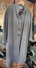 1950s ilie Wacs Bonwit Teller Coat Size Large Vintage Wool Satin Lined 44 Ches
