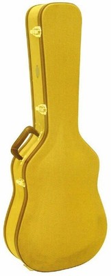MBT Hardshell Wood Acoustic Guitar Case - Tweed Yellow Covering