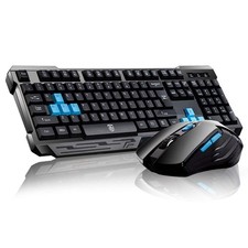 Keyboard Combos,Waterproof Multimedia 2.4GHz Wireless Gaming Keyboard with US...