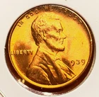 1939-P Lincoln Wheat Cent Penny GEM RED BU From an Original Bank Roll