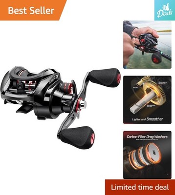 Innovative 18LB Carbon Drag Baitcaster Fishing Reel with Magnetic Braking System