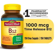 Vitamin B12 1000 Mcg Time Release Tablets, Dietary Supplement, 150 Count