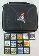 Nintendo DS Mario Kart Case + Lot Of 13 Games Lego Petz Diego I Spy & More READ