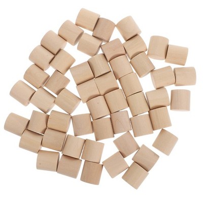 50 Pcs Wood Cylinder Model Blocks for Crafts Unfinished Material
