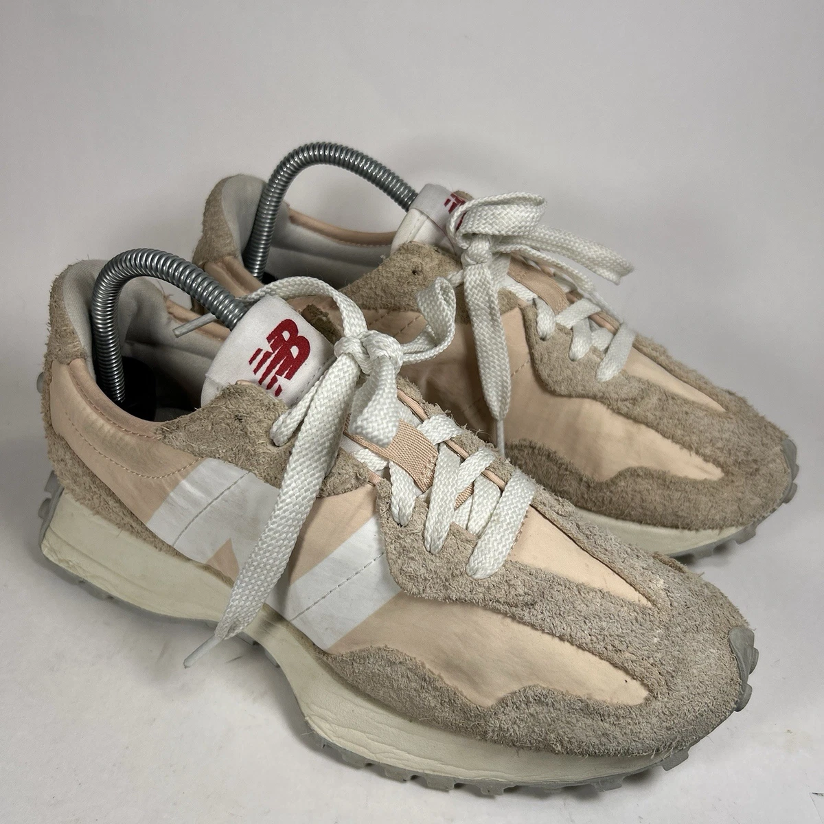 New Balance 327 \'Beige Navy\' Retro Sneakers Suede MS327DT unisex men 8 women 9.5 New Balance 327 Beige Navy for Sale | Authenticity  main image 3