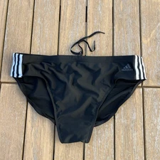 adidas men black Swim Brief Swimsuit swimwear size 42