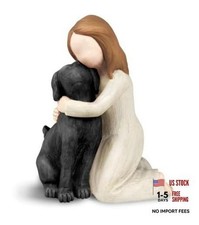 Dog Angel Figurines, Angel Dog Friendship Memorials for Pets Lovers Black