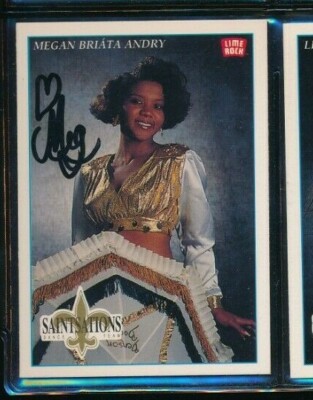 1992 Lime Rock Cheerleaders signed autograph Saints Megan Briata Andry SWSW6