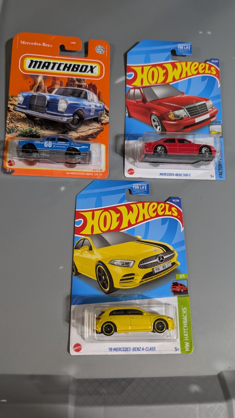 Hot Wheels Matchbox Mercedes Benz Lot Of 3 A Class 500 E 220 SE
