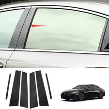 Carbon Fiber Style Window Bc-Pillar Post Decoration For Lexus ES250 300h 19-2022