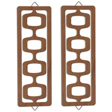 CroBlissful 2 Pcs Mid Century Wall Decor Wood Mid Century Modern Elegance Wal...