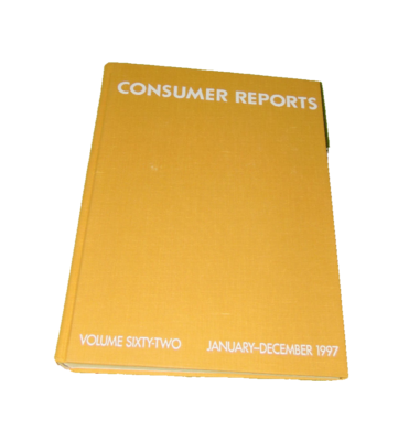 #ad #ad Consumer Reports Volume 62 Full Year Jan Dec 1997 Hardcover Reference Book Good $17.10