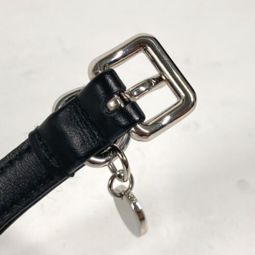 MIUMIU Estrás Perro Mascota Perro Collar Cuero Negro - Imagen 13 de 14