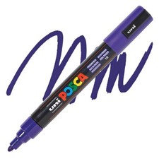 Posca Markers, Paint Marker, Prussian Blue Paint, 5M Medium Tip, Opaque, Acrylic