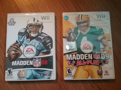 Madden NFL 08 & 09 All-play EA Sports Nintendo Wii Complete Tested ...