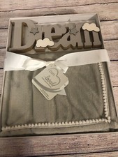 Sam Salemson Kids Gift Set Dream Room Decor Sign And Gray Plush Blanket