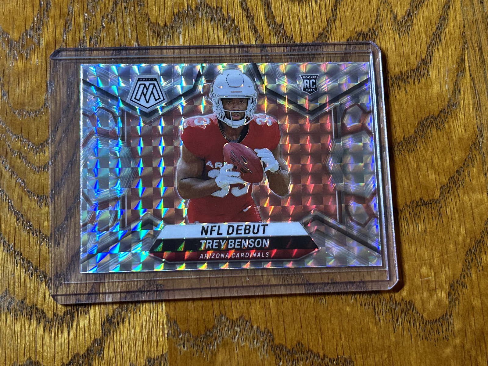 2024 Panini Mosaic Trey Benson No Huddle Silver Prizm Rookie RC NFL Debut #277