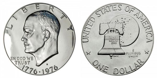 1976 S GEM BU PROOF Eisenhower one DOLLAR BRILLIANT UNCIRCULATED  PF COIN E#558