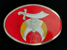 Shrine Shriner Mason Masonic Enameled Belt Buckle - EES-4