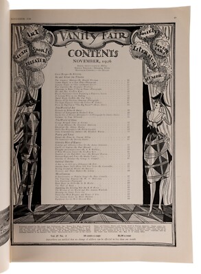 Vanity Fair November 1926 Missing Pages and Cover Great Ads Used Poor Condition