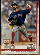 2019 Topps Series 1 David Price #314 150 Years Gold Stamp Boston Red Sox 