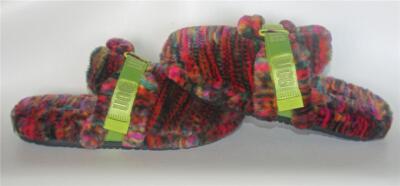 NWOT UGG Fluff It Pixelate Faux Fur Slides Men’s Sz 10 Fluff Yeah Pixelate Slipper | UGG main image 2