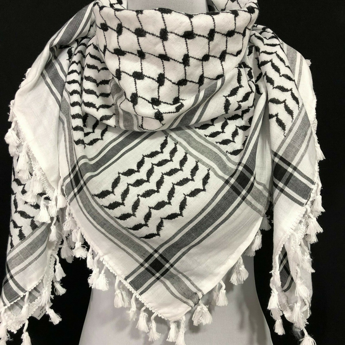 Keffiyeh Scarf Made in Palestine Authentic Palestinian Shemagh