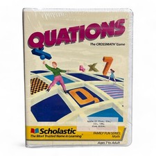 Quations Crossmath Apple II 5.25  1984 Scholastic Sealed VTG Computer Game
