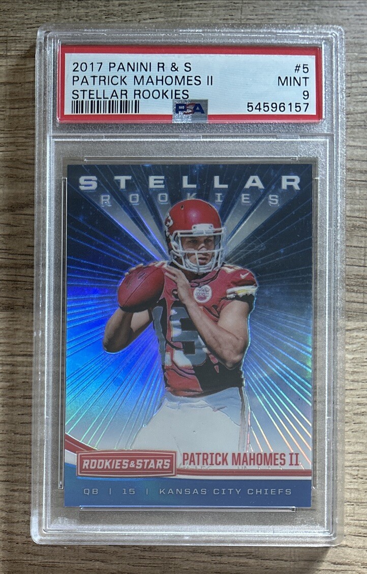 2017 Panini Rookies & Stars Patrick Mahomes II Stellar Rookies PSA 9 Mint Chiefs