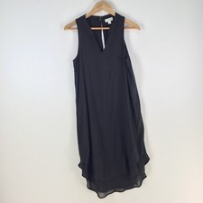 Witchery tank dress womens 8 black sleeveless Vneck  knee length 113572