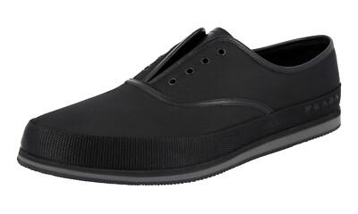 PRADA Nylon St. Tropez Slip-on Sneakers Loafer 4E3114 - Black - NEW
