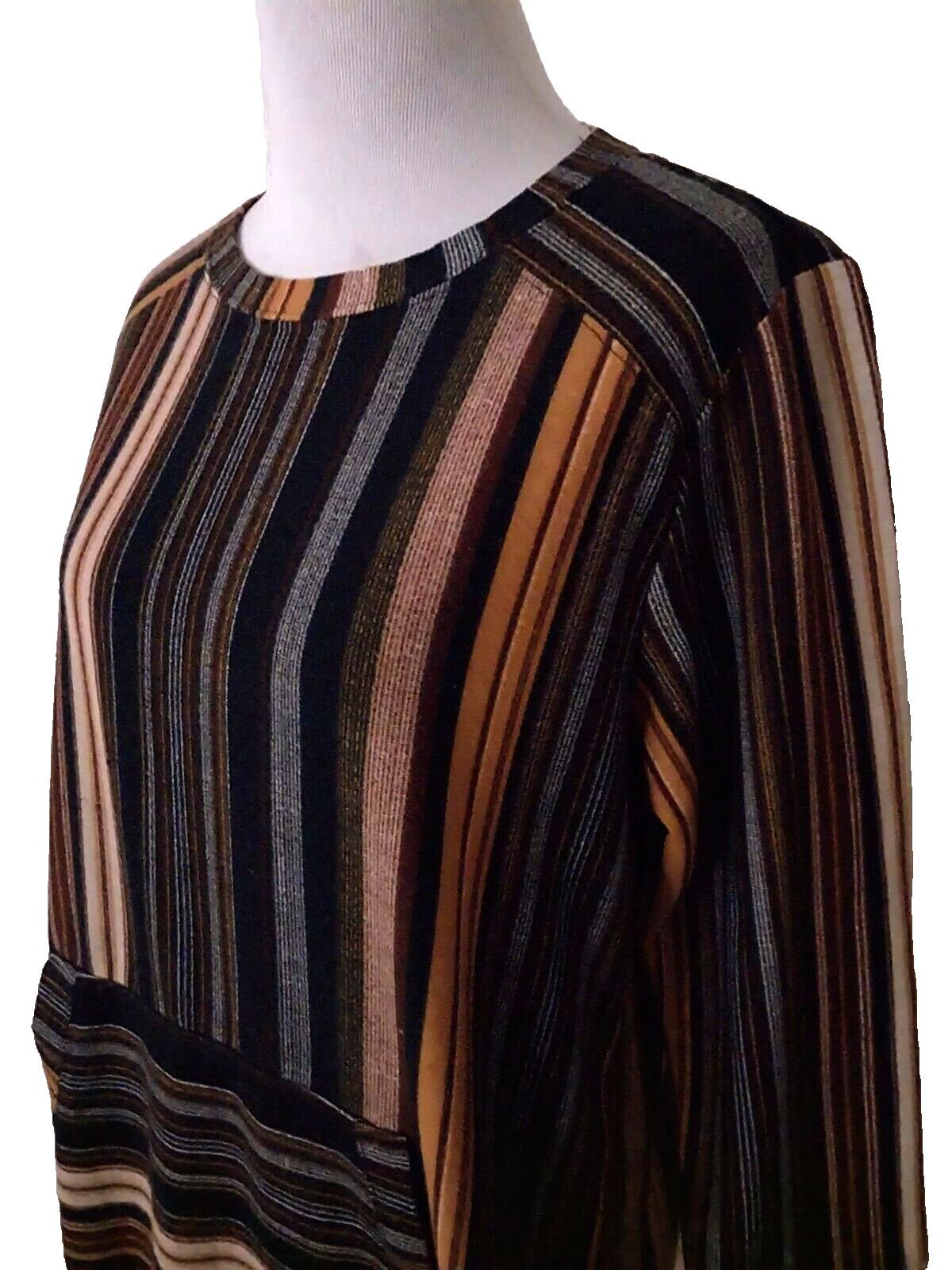 BEBOP PULLOVER TUNIC MULTICOLOR STRIPES POCKET LO… - image 10