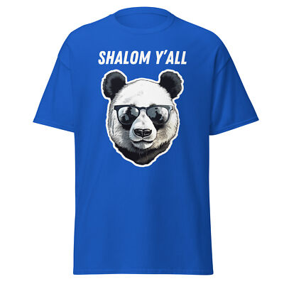 Shalom Y'all Funny Jewish Panda Bear Wearing Glasses T-shirt