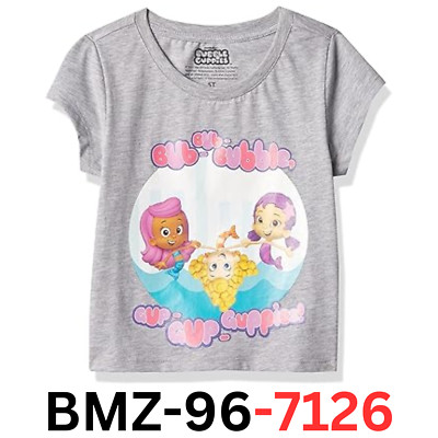 Bubble Guppies girls Toddler Short Sleeve T-Shirt T-Shirt, Heather Grey, Size 5T