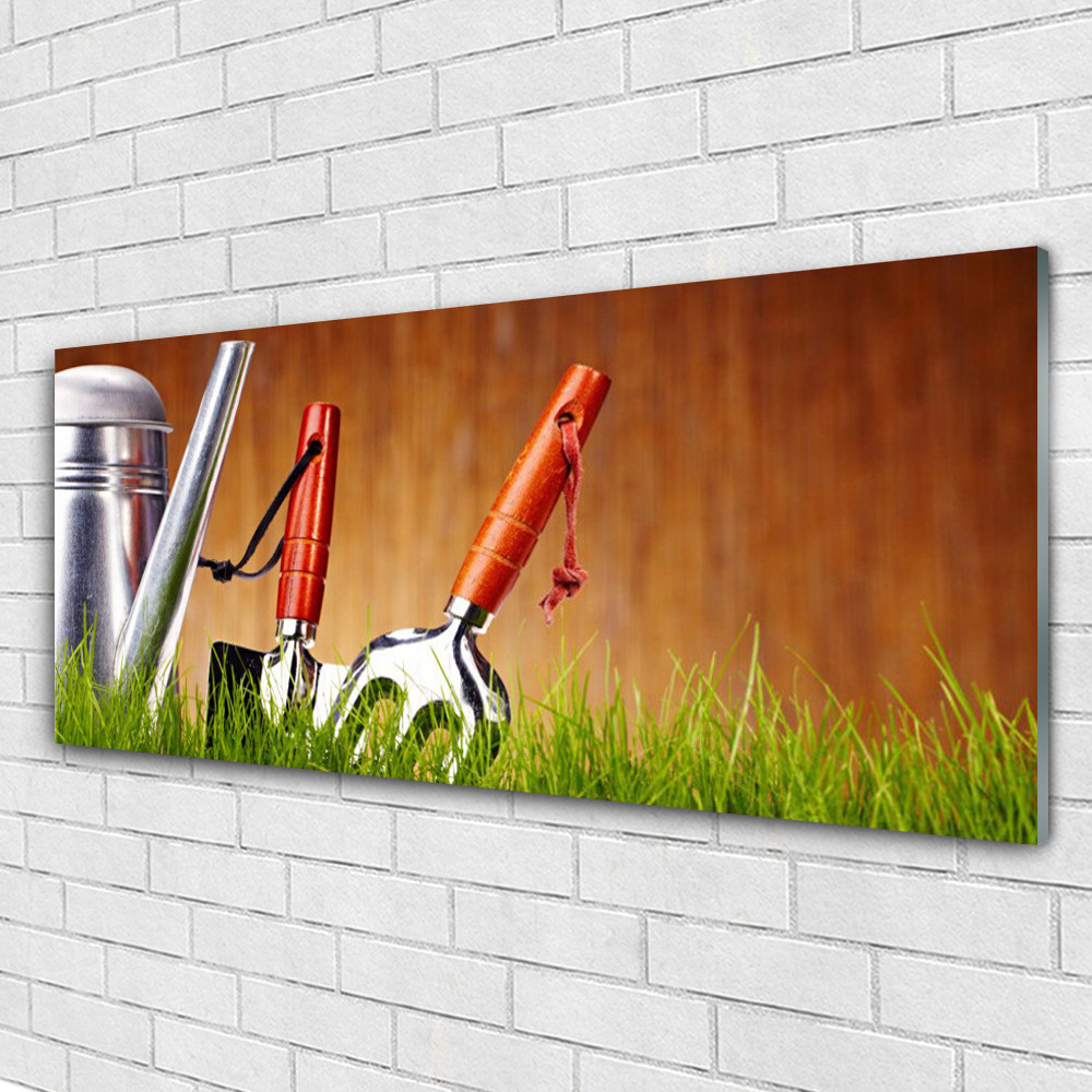 Impression sur verre 125x50 art arrosoir pour raviver un mur sombre