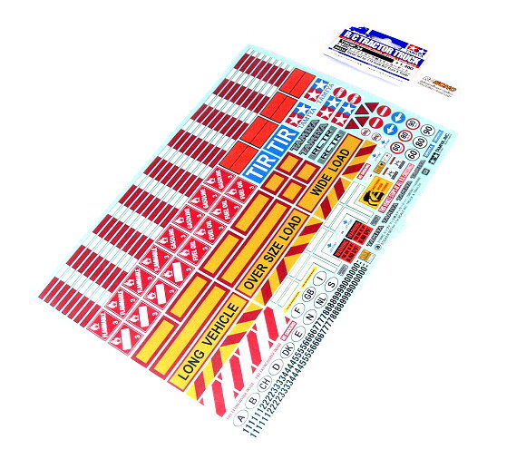 TAMIYA RC Model Sticker Set for 1/14 Scale R/C Truck & Trailer 56534