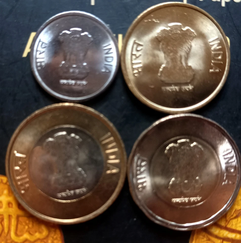 India 2023 B 75th Year Of independence Unc Coins Of Rs 1, 5, 10 & 20 New Series - Image 2 of 2