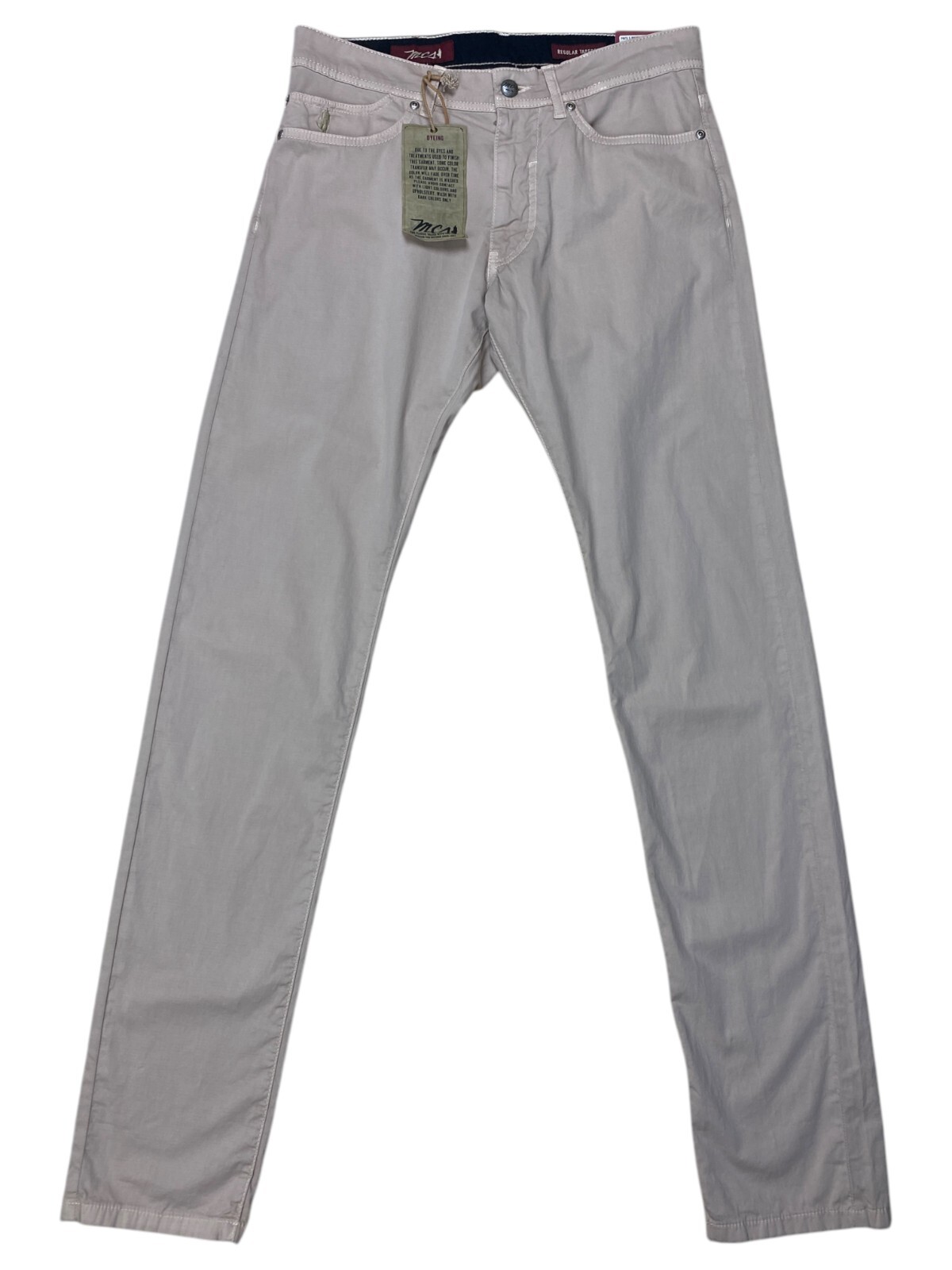 MCS Marlboro Classics Trousers Beige Regular Tapered Stretch Men's W29 L34 BNWT