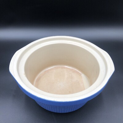 Rival Crock Pot Slow Cooker Blue 5 Qt Ceramic Insert D-256-762