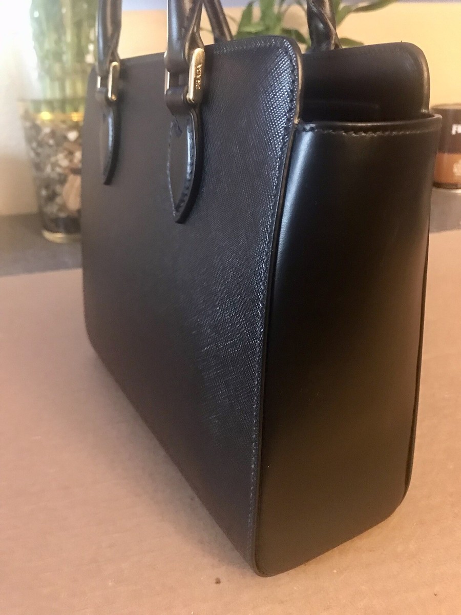 Prada Saffiano Borsa Black Leather Shoulder Tote Handbag Prada Saffiano Borsa Black Leather Shoulder Tote Handbag