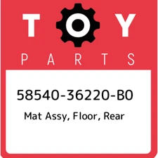 58540-36220-B0 Toyota Mat assy, floor, rear 5854036220B0, New Genuine OEM Part