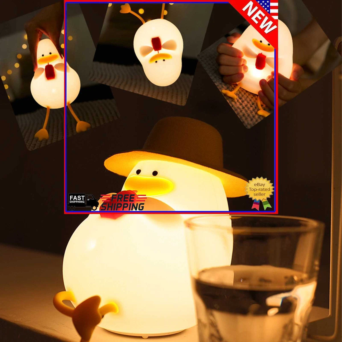 Cute Atmosphere Ducklings Lamps Art Crafts Funny Party Lightings