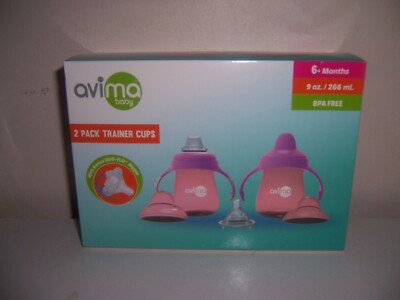 AVIMA baby sippy trainer cups new Pink new 6+months
