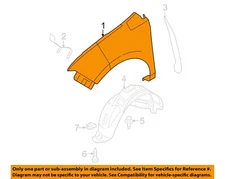 FORD OEM 07-10 Edge-Front Fender Left 7T4Z16006A