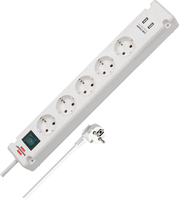 Brennenstuhl Bremounta Steckdosenleiste 5-Fach Usb 90 Grad Schalter 3M Weiß