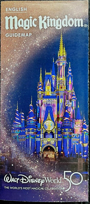 NEW 2023 Walt Disney World Theme Park Guide Map Magic Kingdom Splash ...