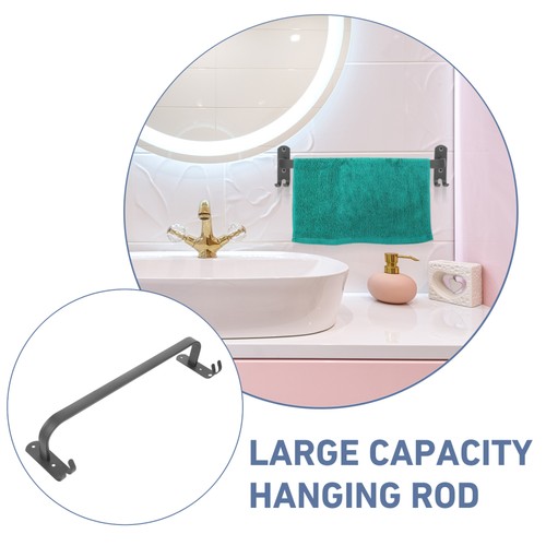 Mensola bagno bancone porta asciugamani per appendiabiti cucina binario - Foto 4 di 12