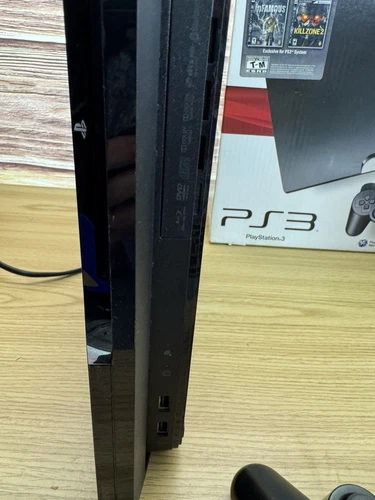 Consola Sony PlayStation 3 Slim 120 GB - Negra PS3 Paquete Probado - Imagen 8 de 24