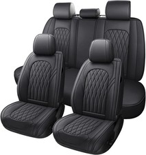 Leather Car Seat Covers Black Universal SUV